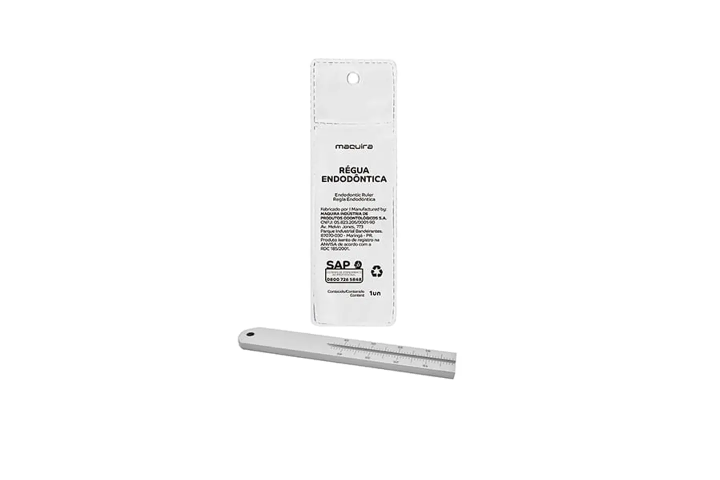 MAQUIRA - REGLA DE ENDODONCIA ALUMINIO  1