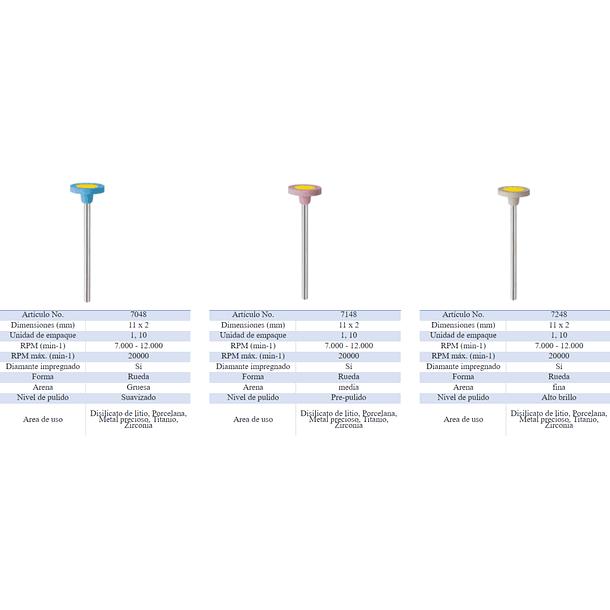 EVE PULIDOR CERAMICA DIAMANTADO FORMA RUEDA P/M 1