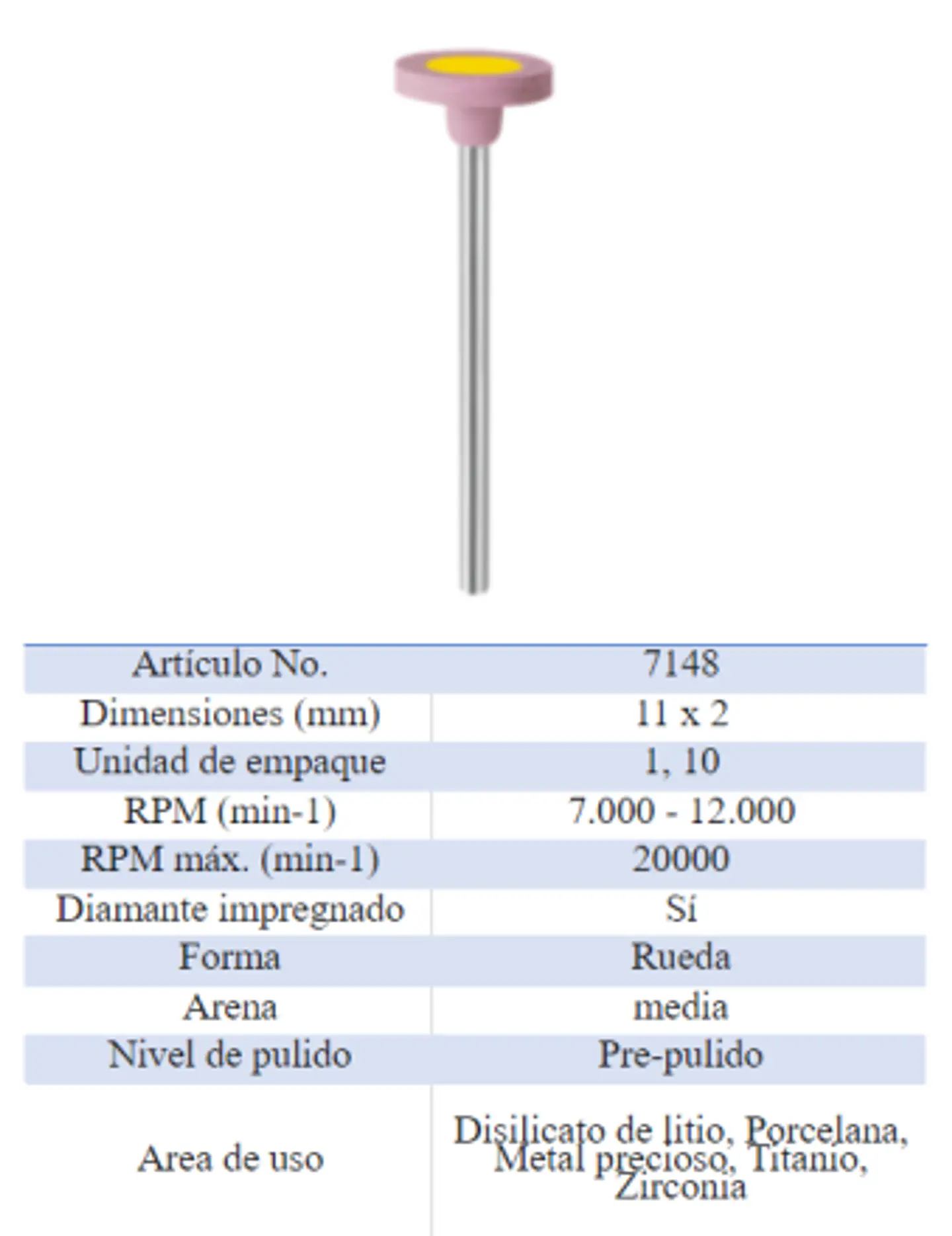 EVE PULIDOR CERAMICA DIAMANTADO FORMA RUEDA P/M 3