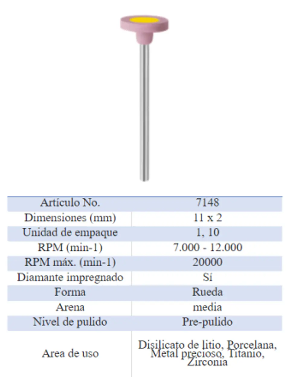 EVE PULIDOR CERAMICA DIAMANTADO FORMA RUEDA P/M 3