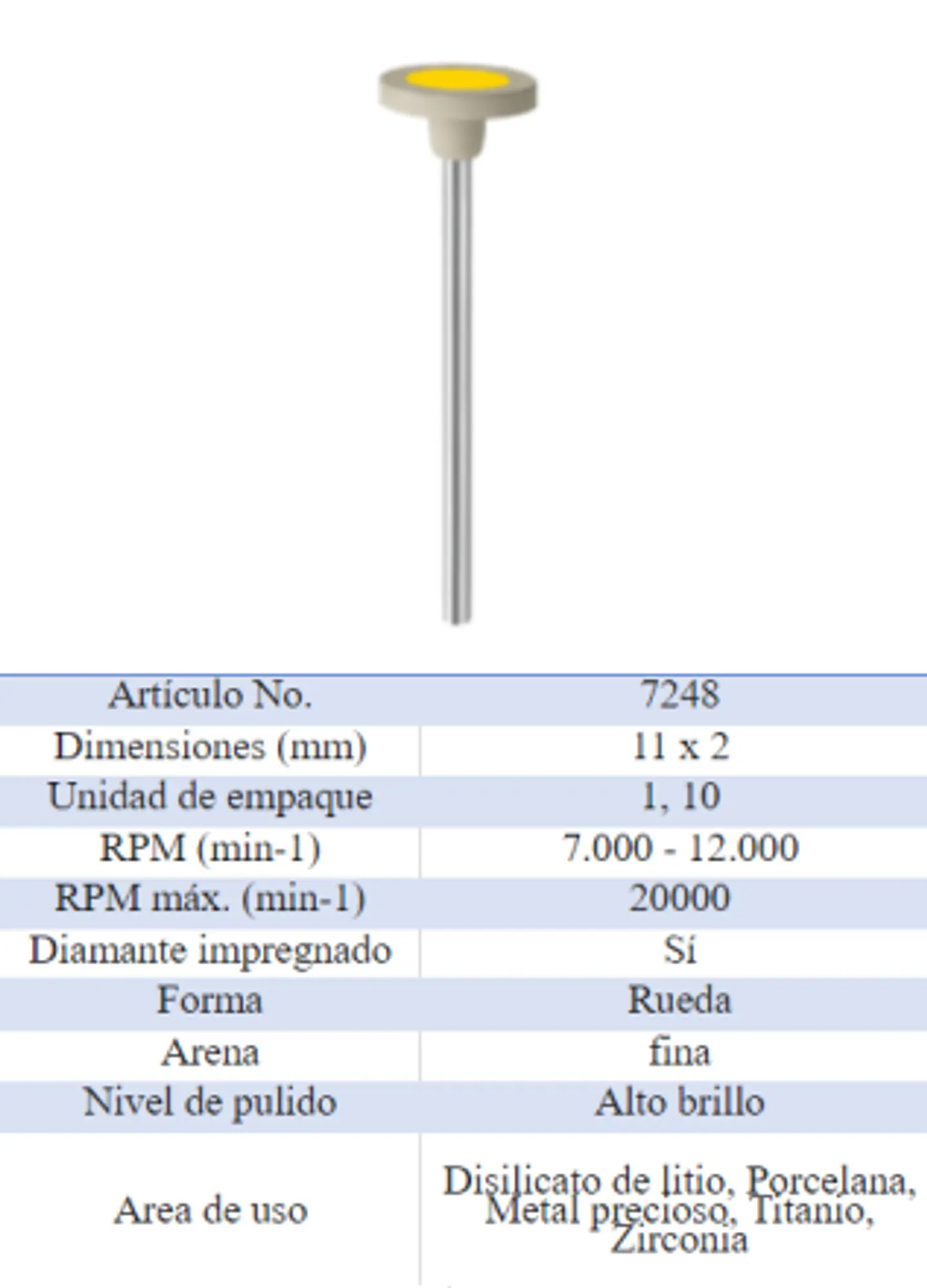 EVE PULIDOR CERAMICA DIAMANTADO FORMA RUEDA P/M 4