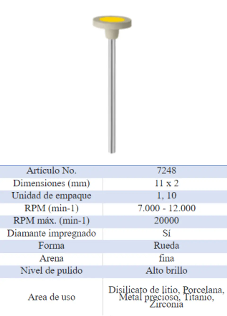 EVE PULIDOR CERAMICA DIAMANTADO FORMA RUEDA P/M 4