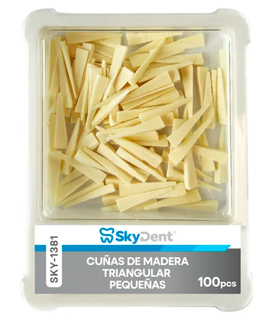 CUÑAS DE MADERA TRIANGULAR PEQUEÑAS 100 UNDS 1