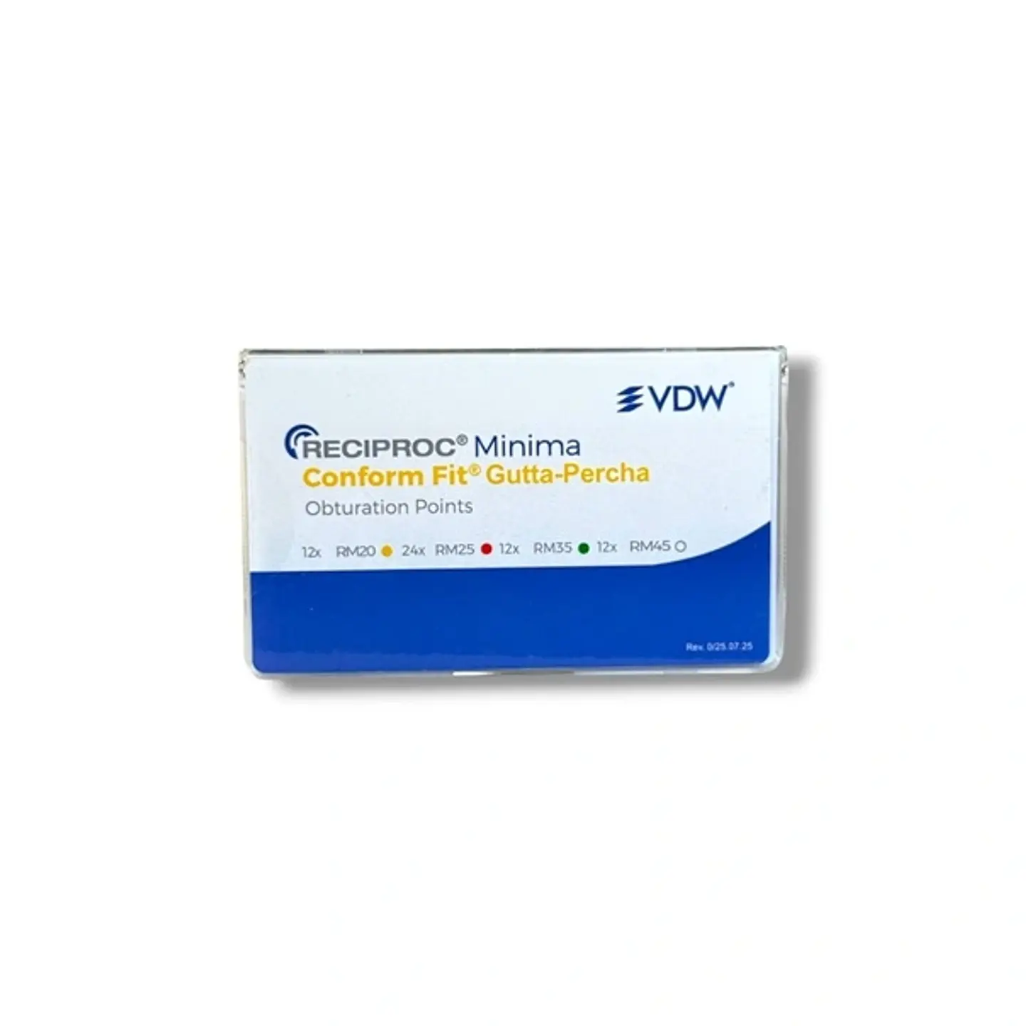 CONOS DE GUTTAPERCHA RECIPROC MINIMA 60 UNIDADES - VDW 1