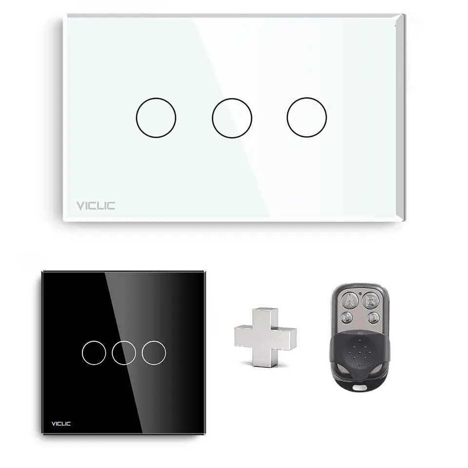 Interruptor simple 9/12 10a 220v + controles remotos 2