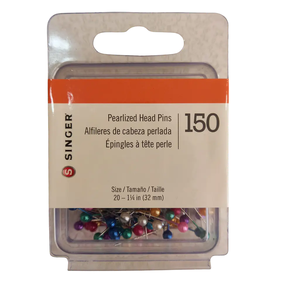 Alfiler de cabeza perlada Singer 150 unidades 1
