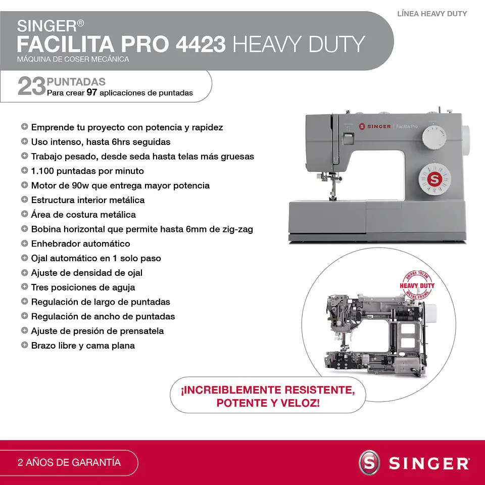 Máquina de coser Singer Facilita Pro 4423 Heavy Duty 2
