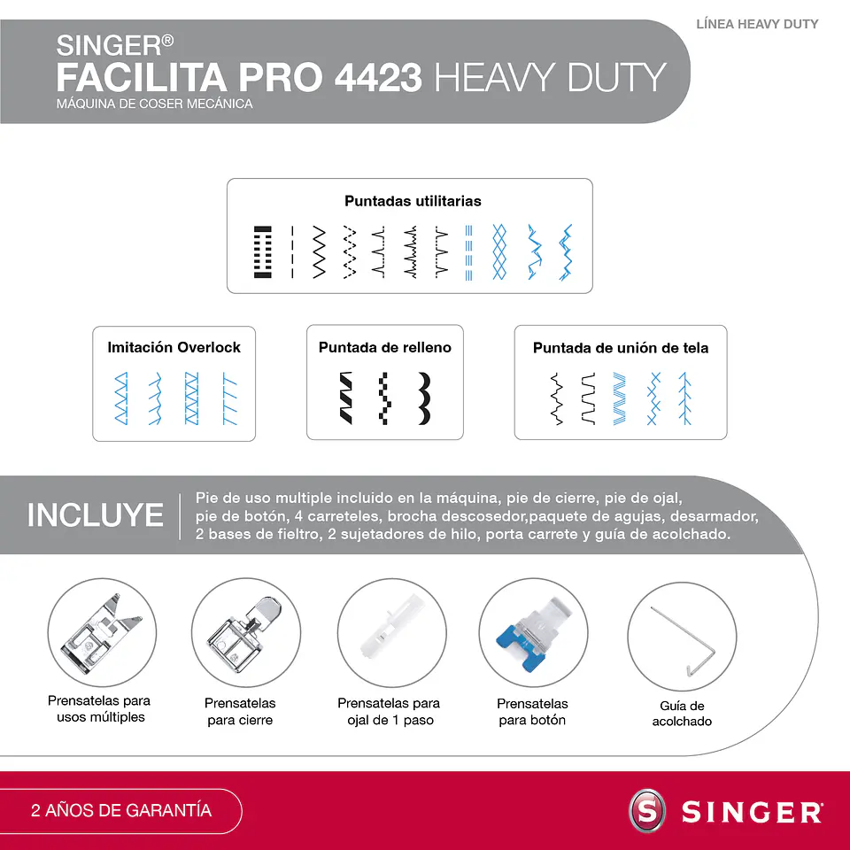 Máquina de coser Singer Facilita Pro 4423 Heavy Duty 6