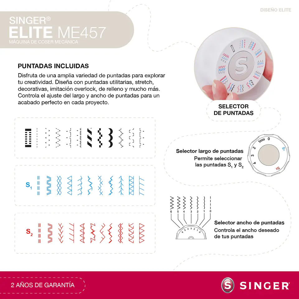 Máquina de coser Singer Elite ME457 10