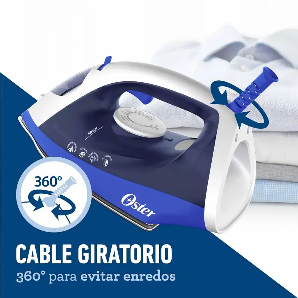 Plancha de vapor Oster con base antiadherente GCSTBS6003 4