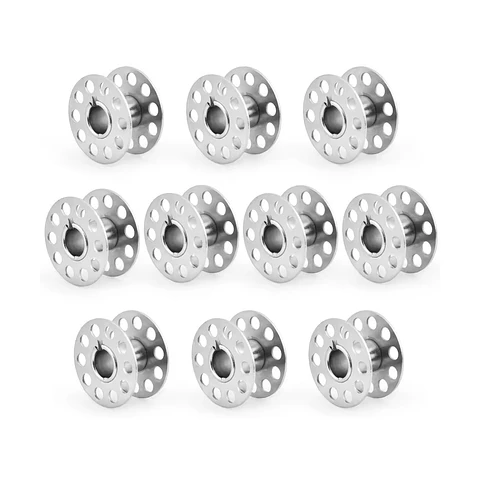 Set de 10 carretes metálicos para máquina doméstica