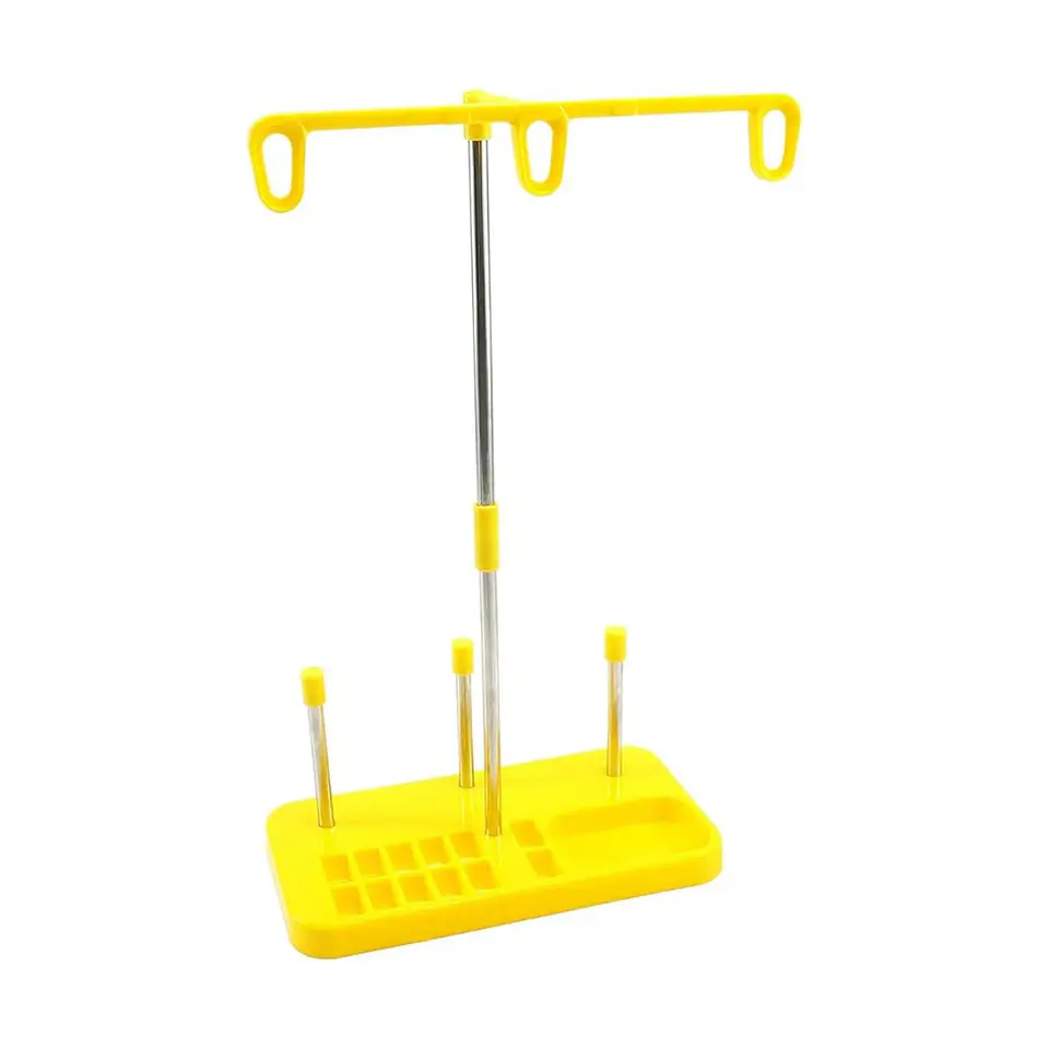 Porta carrete amarillo 3 conos de hilo para máquina de coser 1