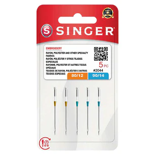  Aguja Singer 2044 (Bordadora doméstica), set 5 unidades