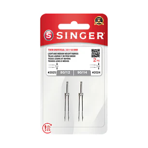 Aguja Singer 2025 - 2024 doble, set 2 unidades