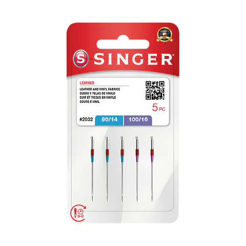 Aguja Singer 2032 Mixta (Para cuero), set 5 unidades