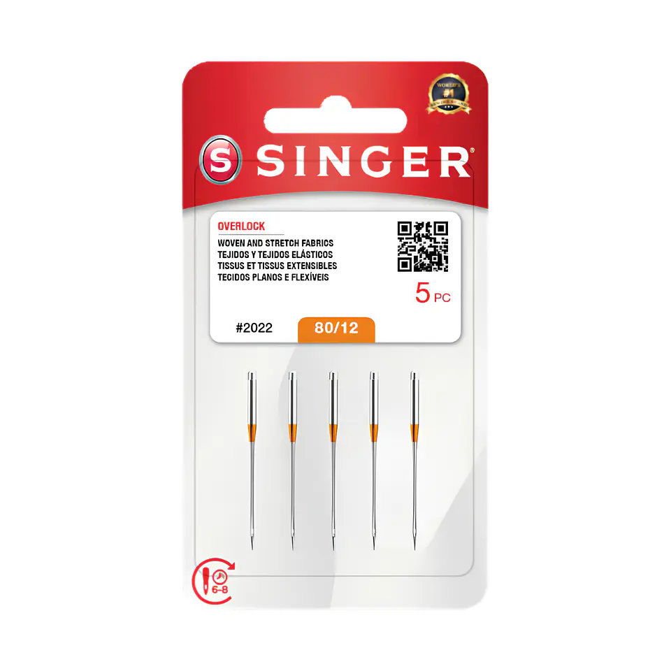 Aguja Singer 2022 (Overlock o colleretera), set 10 unidades 1