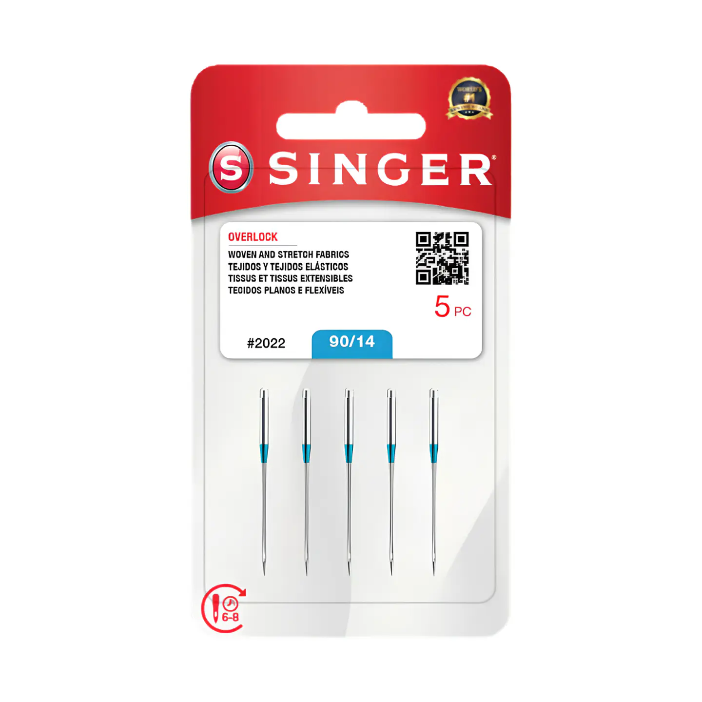 Aguja Singer 2022 (Overlock o colleretera), set 10 unidades 2