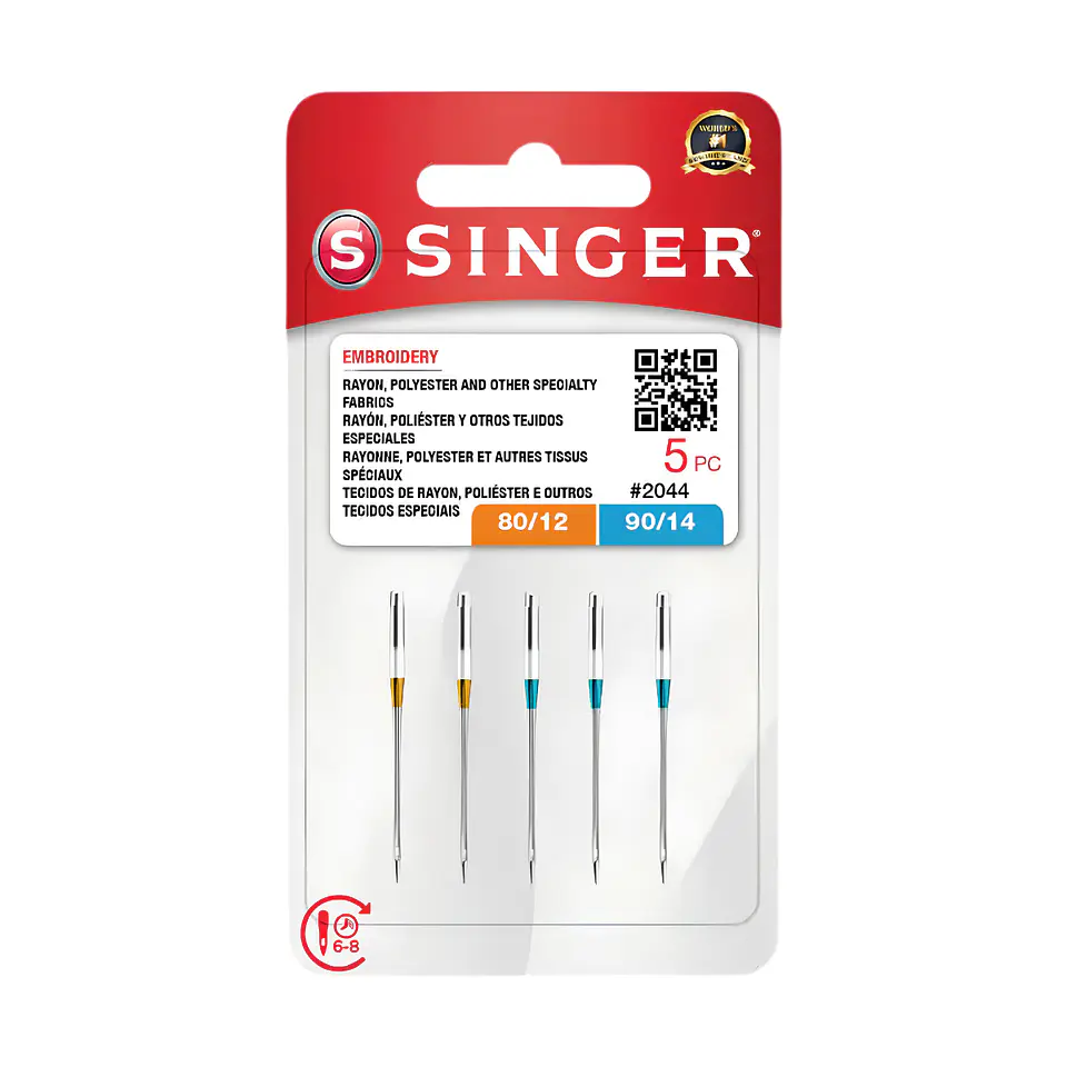  Aguja Singer 2044 Mixta (Bordadora), set 5 unidades 1