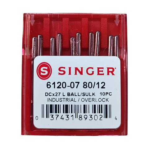 Aguja Singer 6120-07 DCX27 (Punta Bola), set 10 uds