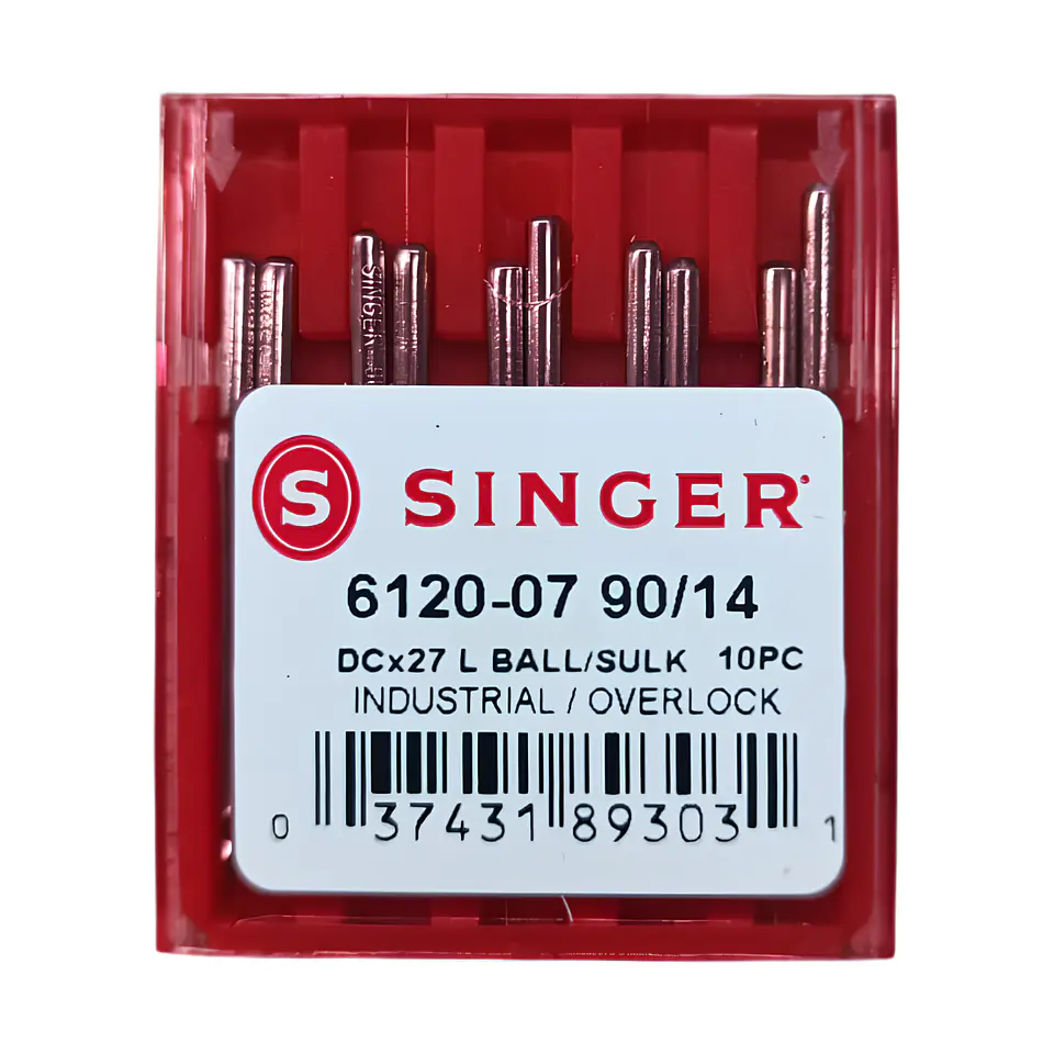 Aguja Singer 6120-07 DCX27 (Punta Bola), set 10 uds 2