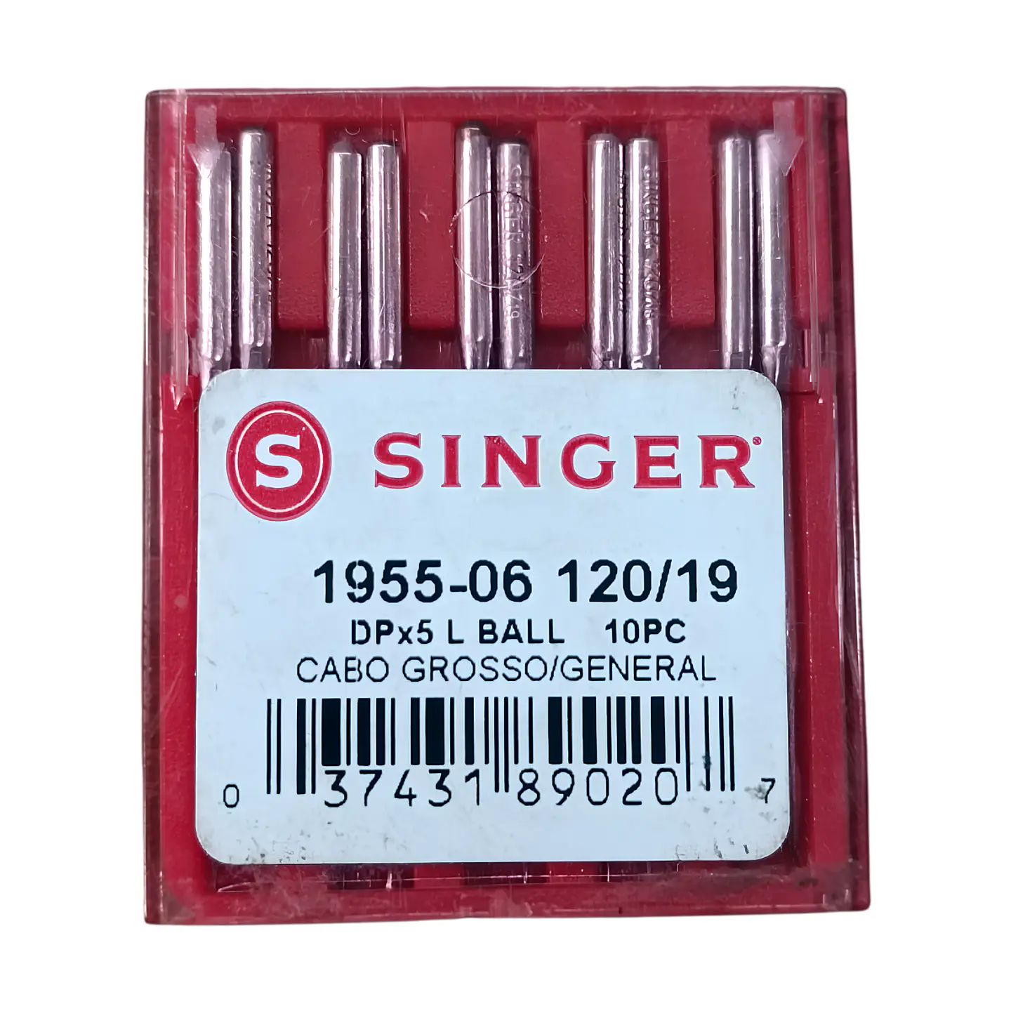 Aguja Singer DPx5 1955-06 talón grueso (Punta bola), set 10 uds 1