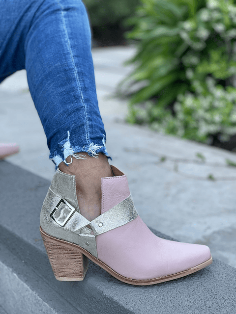 Texanos Antonella Rosado Con Dorado Gliter