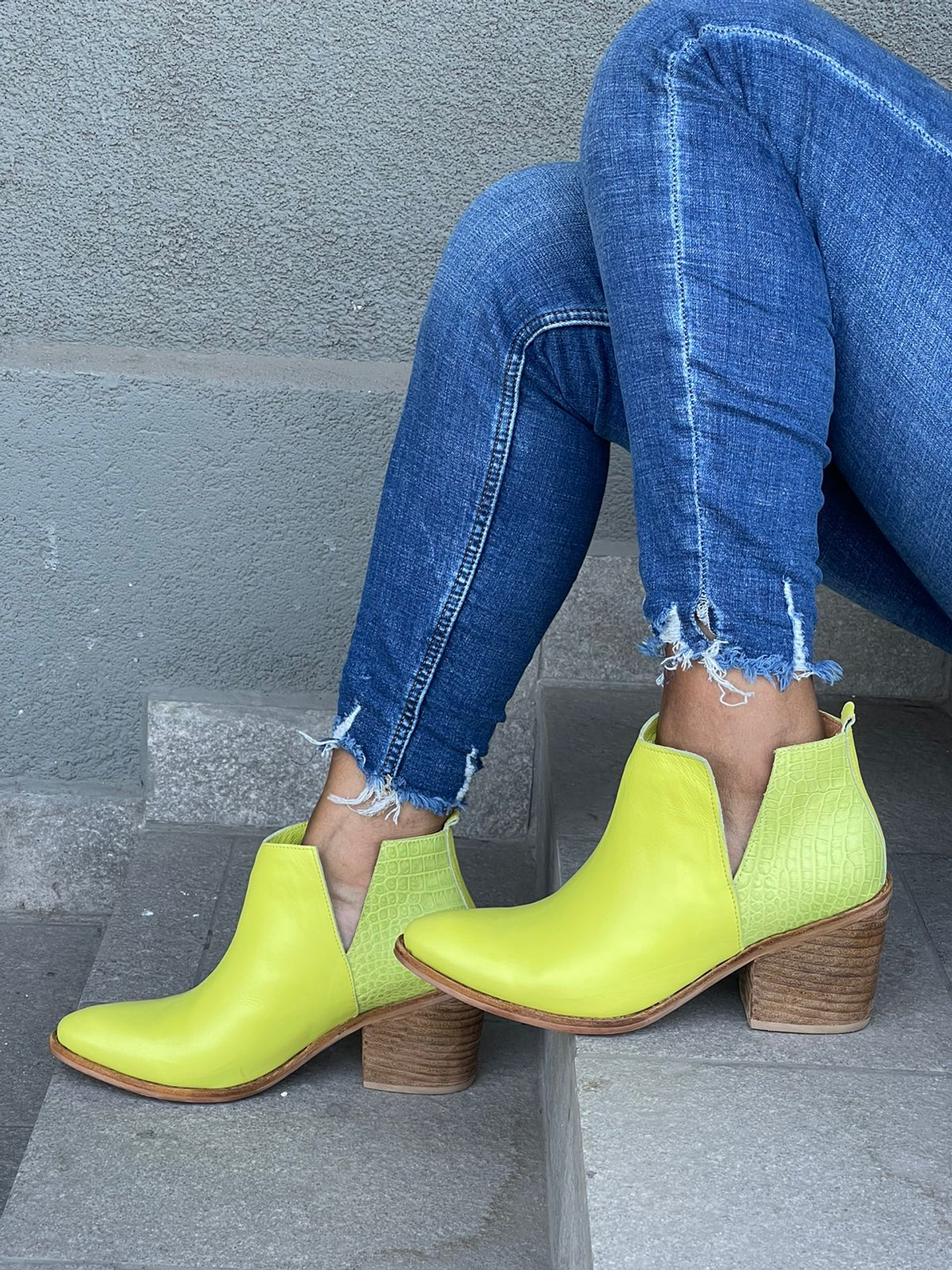 Texanos Analia Amarillo Croco Verde 2