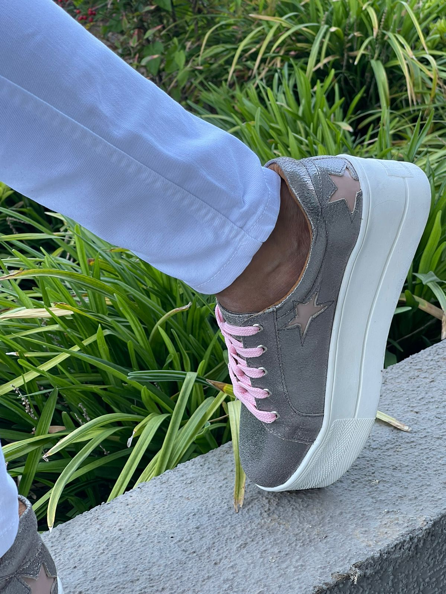 Miami Plateada con Estrellas Rosadas 6