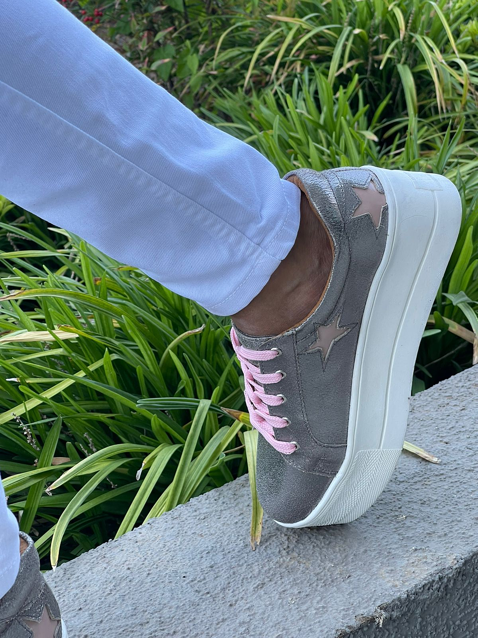 Miami Plateada con Estrellas Rosadas 6