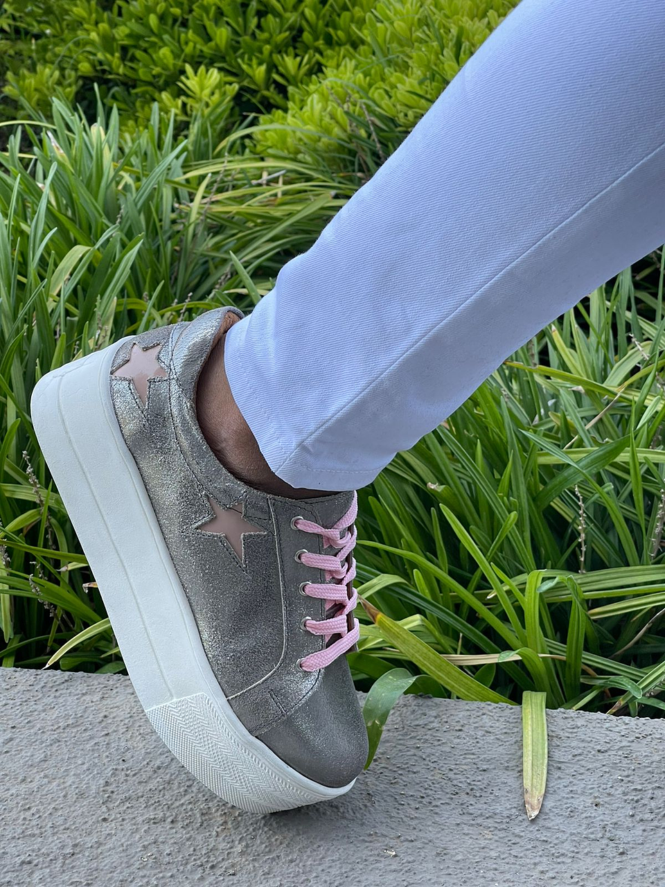 Miami Plateada con Estrellas Rosadas 7