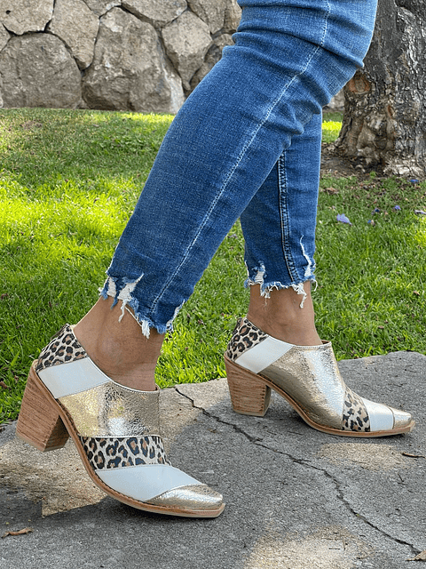 Listado Dorado, Blanco y Animal Print