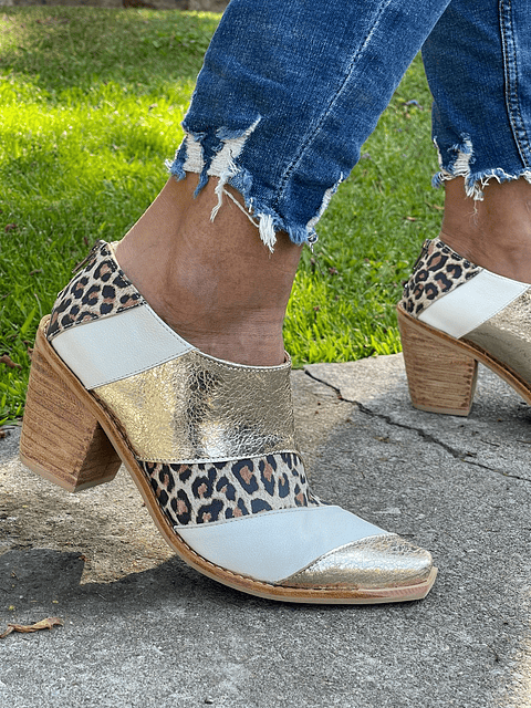 Listado Dorado, Blanco y Animal Print