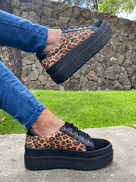 Miami Animal Print Reno Negro Planta Negra