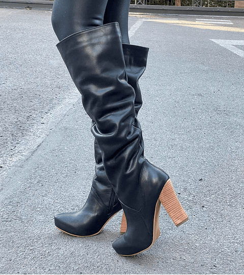 Diana Negras lisas taco grueso 