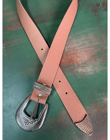 Cinturon de Cuero Rosado