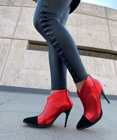 Ibiza Rojo Metalizado Punta Reno Negro