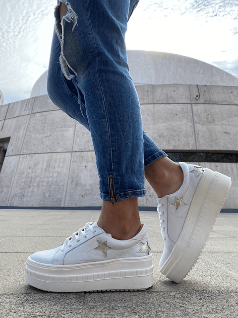 Miami Blanca Con Estrellas Doradas