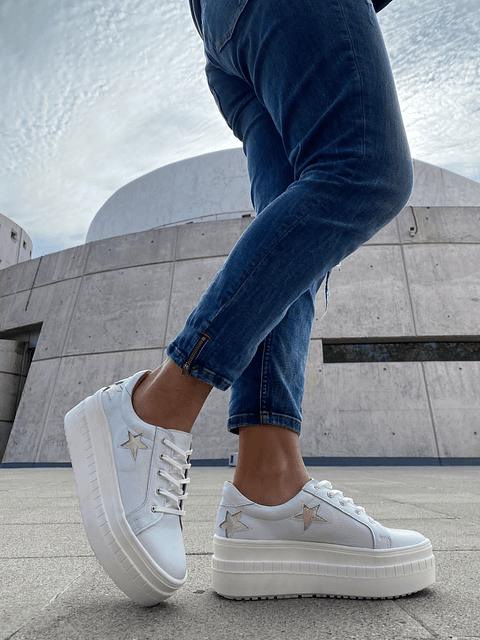 Miami Blanca Con Estrellas Doradas