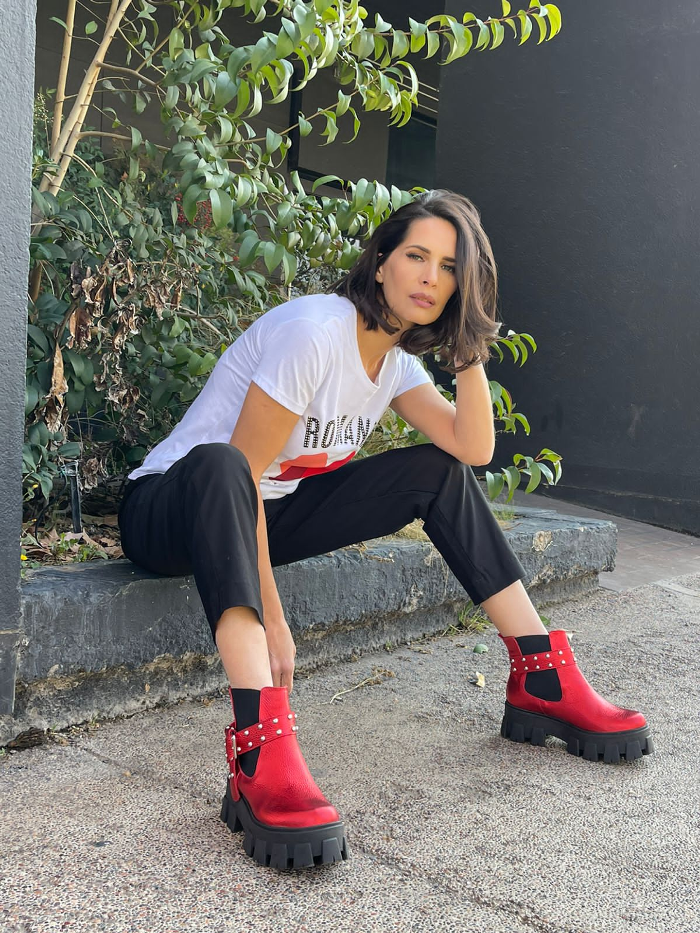 Botin Amanda Rojo Metalizado 3