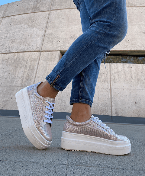 Miami Croco Rosado Plata