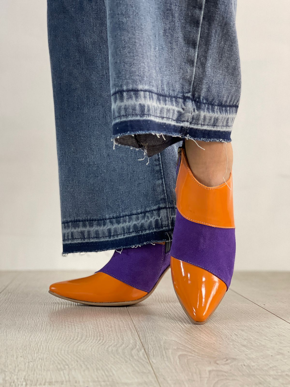 Botín Girasol Richato Naranjo Con Morado 3