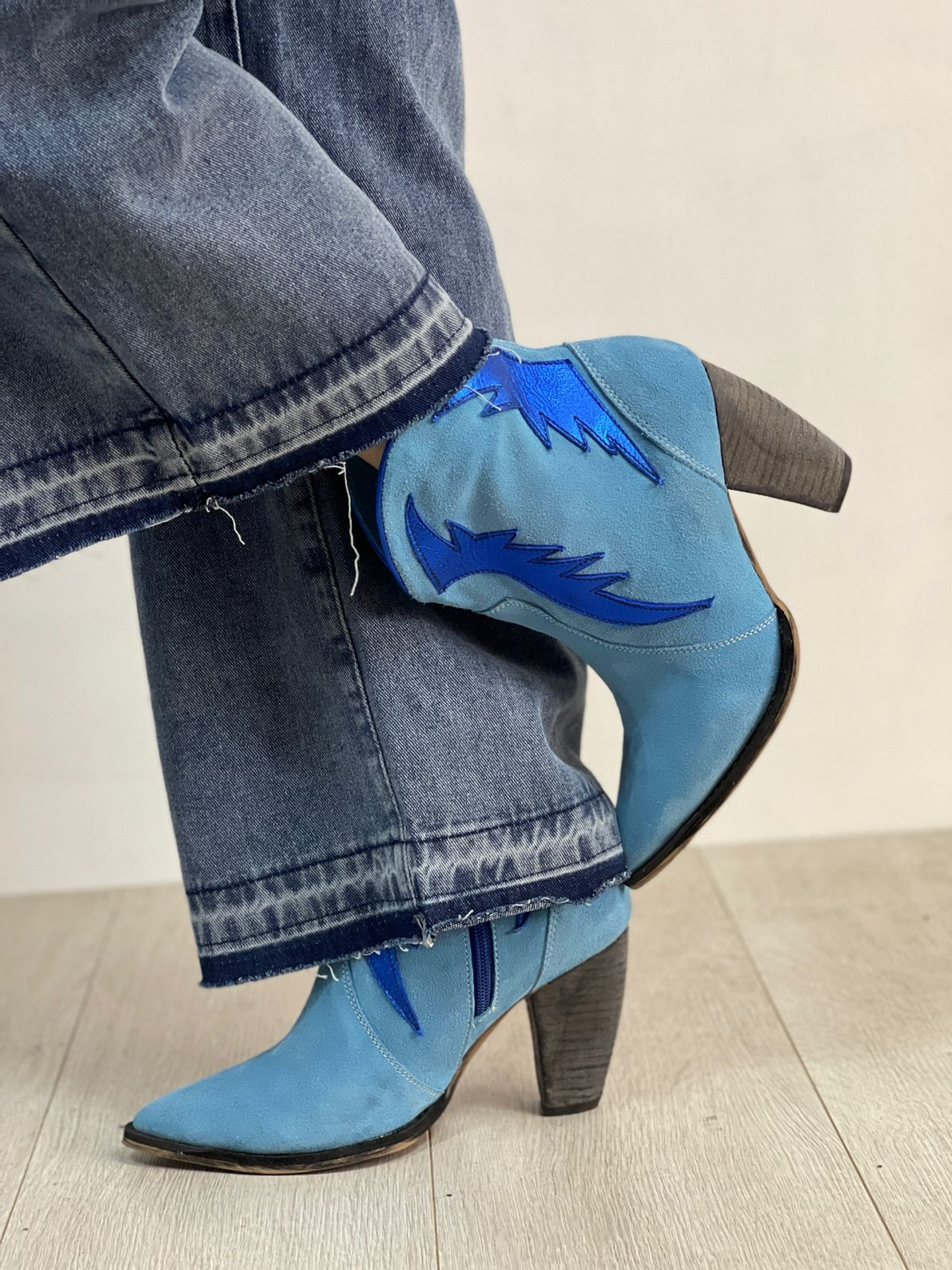 Paula Reno Celeste Alas Azul Metalizado 1