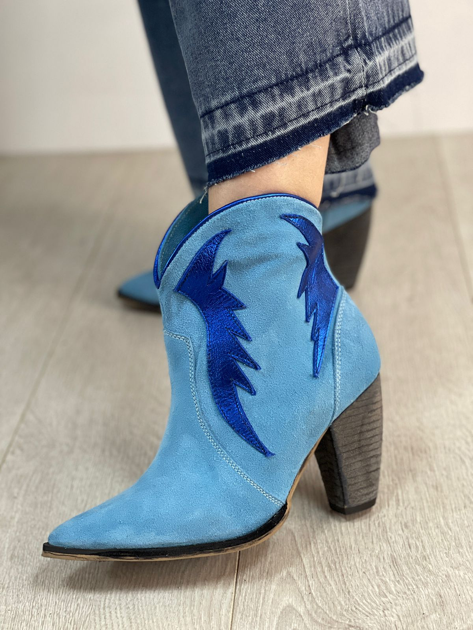 Paula Reno Celeste Alas Azul Metalizado 4