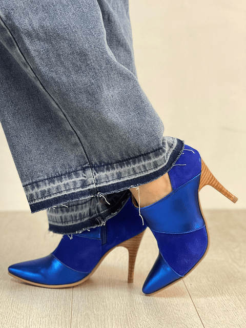 Botín Girasol Cuero- Reno Azul 