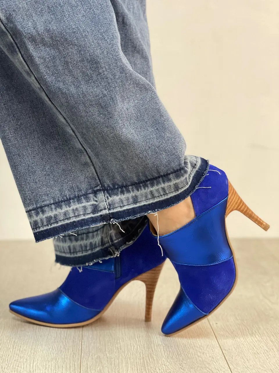 Botín Girasol Cuero- Reno Azul  1