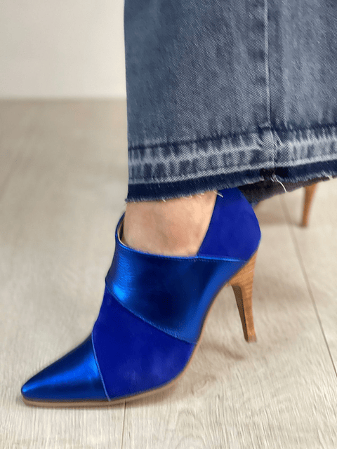 Botín Girasol Cuero- Reno Azul 