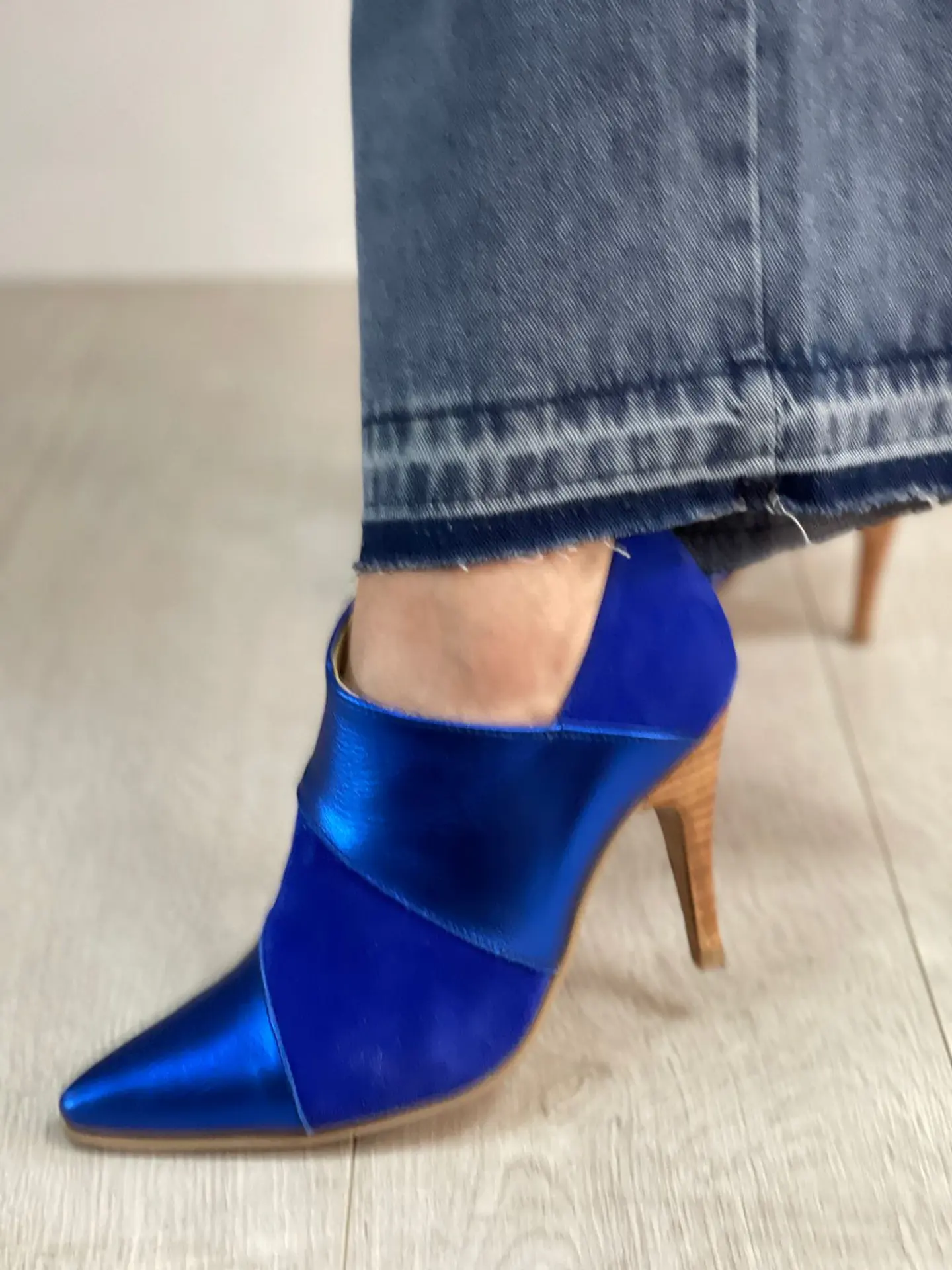 Botín Girasol Cuero- Reno Azul  2