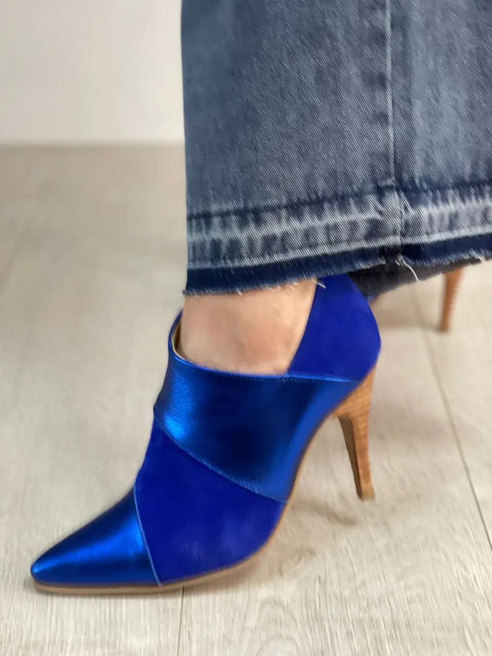 Botín Girasol Cuero- Reno Azul  2