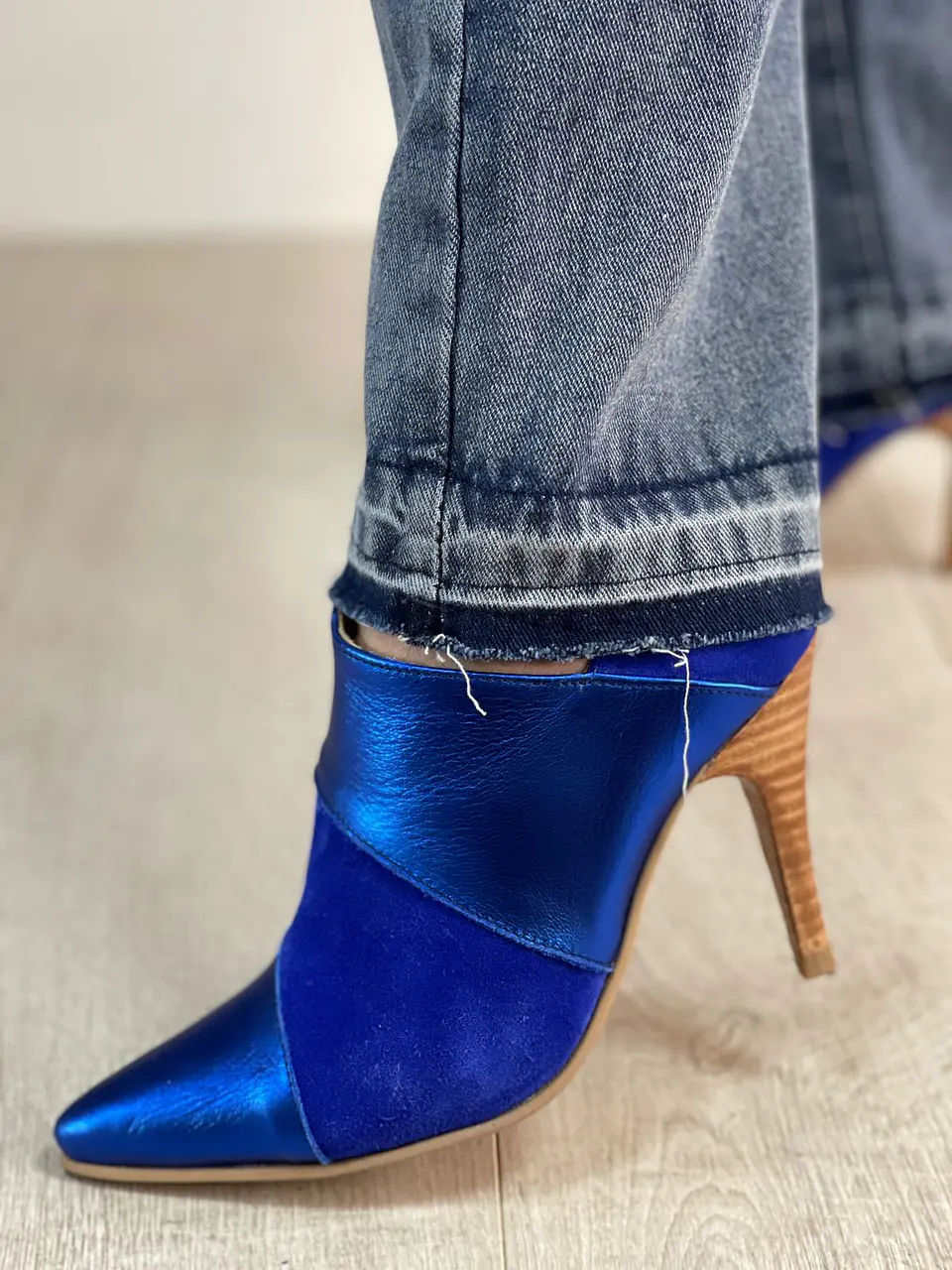 Botín Girasol Cuero- Reno Azul  3