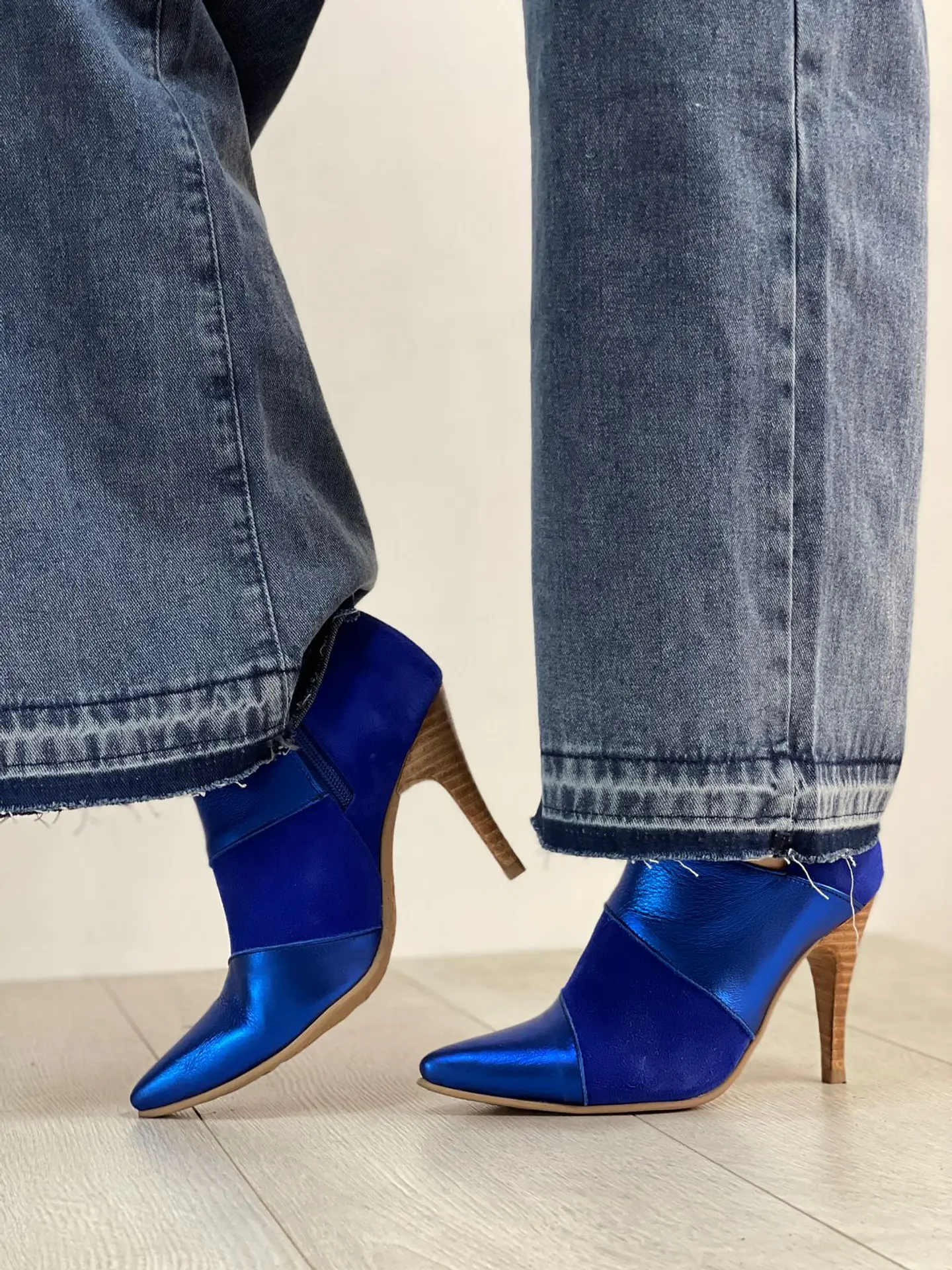 Botín Girasol Cuero- Reno Azul  4